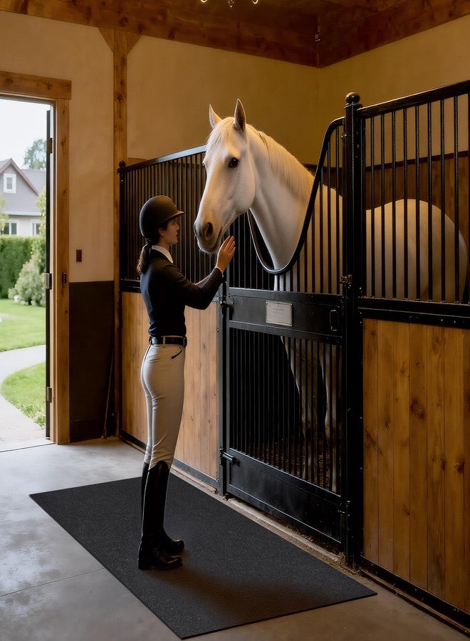 LWFCOEE Horse Stall Mat 4x6 Ft Large Horse Stable Mat Absorbent Non-Slip Washable Floor Mat for Horses Livestock Stables Barns Kennels Garages, Easy to Clean - Image 2